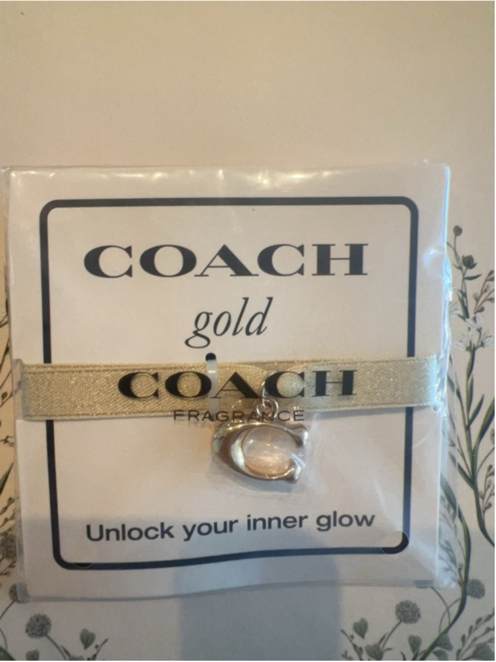 NEW Coach Gold-tone Charm Pendant + Black/brown Luggage Tag Mini Bag Charm FIRM - Picture 4 of 6